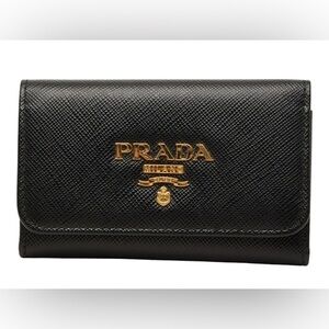 Prada Black Saffiano Leather Card Holder